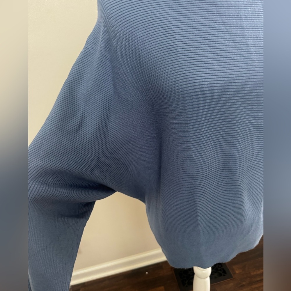 Cozy Women’s Blue Turtleneck Sweater - Picture 2 of 7